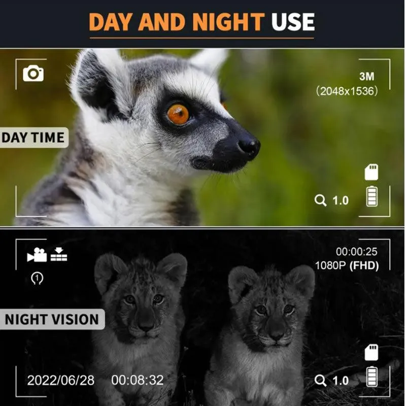 1080P Night Vision Nv Binocular Head Mount Camera Nv8160