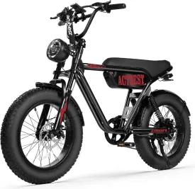 20"/16" Electric Bike,Peak 1500W/1200W, 48V 15.6Ah/10.4Ah Fat Tire All-Terrain Electric Motorcycle,Full Suspension,UL2849 Electric Dirt Bike for Adults on Mountains/Snow/Sandy