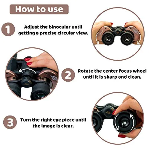 20x50 Binoculars High Power Binoculars for Adults with Low Night Vision Waterproof Compact Binoculars for Bird Watching Hunting Hiking Traveling Outdoor, Phone Adapter Strap and Case