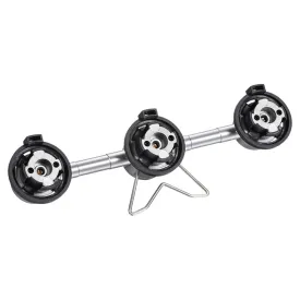 3-in-1 Aluminum Butane Adapter for Cassette Gas Canisters - Ideal for Outdoor Camping and Hiking
