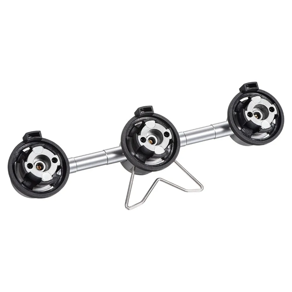 3-in-1 Aluminum Butane Adapter for Cassette Gas Canisters - Ideal for Outdoor Camping and Hiking