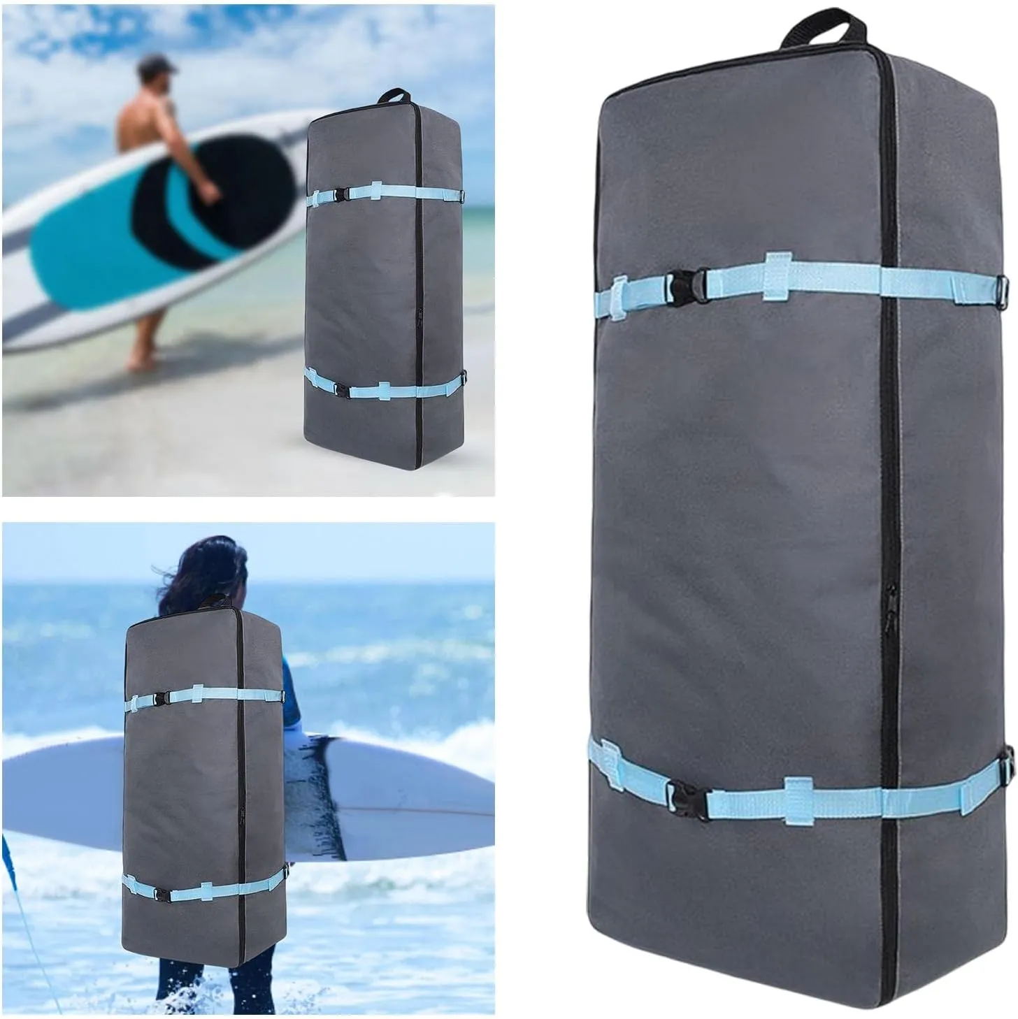 90L Mesh Carry Shoulder Bag Backpack for Inflatable Stand up Paddle Board - Portable, Lightweight & Quick Dry