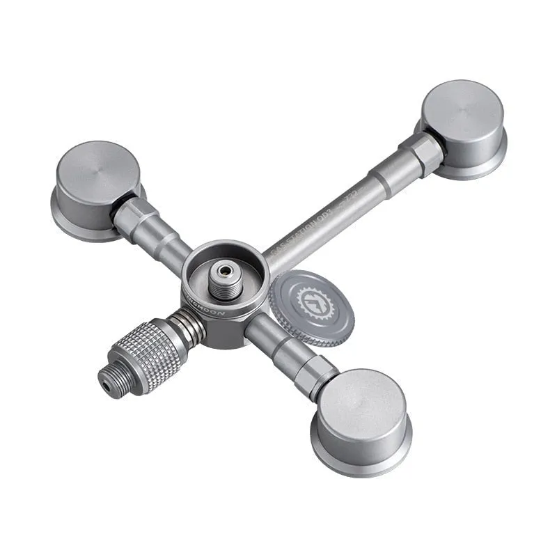 Aluminum Alloy Camping Gas Canister Adapter: 3-to-2 Switch Tool, OD3 Connector for Outdoor Stove