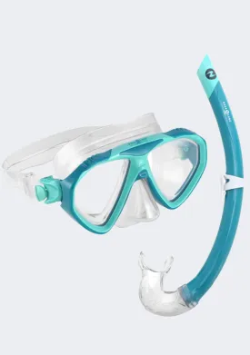 Aqua Lung Panda Junior Mask Snorkel Set Green Turquoise