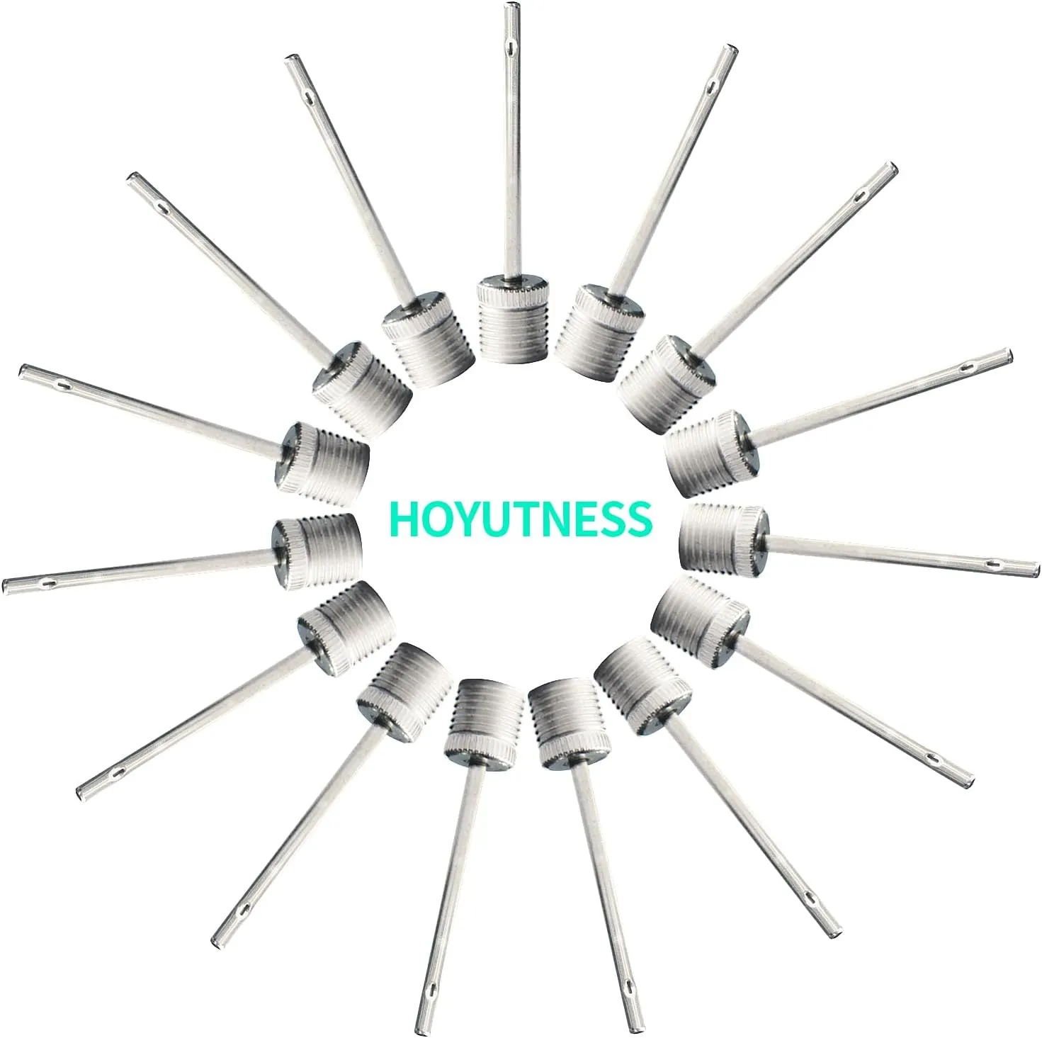 Ball Pump Needles (15 Pack) - Heavy Duty Inflation Needles & Ball Pins for Basketball, Soccer Ball, Football, Bike Pump - Fits Most Air Pumps - Universal Air Needles for Sports Balls.