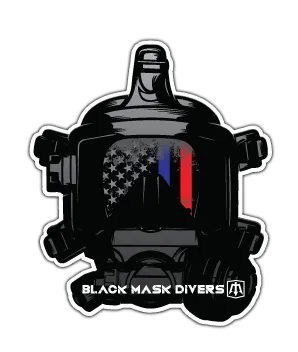 Black Mask Divers Stars & Stripes FFM Sticker