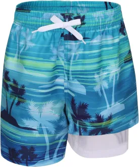 Boys Swim Trunks Swim Shorts with Brief Liner for Kids Boys Quick Dry Swim Shorts Beach Swimwear