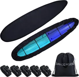 CHANGE MOORE Kayak Cover Waterproof With Storage Bag, 600D Oxford Fabric for 13.2-14.5 ft Boats, 5 Straps for Wind and Dust Protection, Suitable for Paddle Boards, Canoes, Fishing Boats
