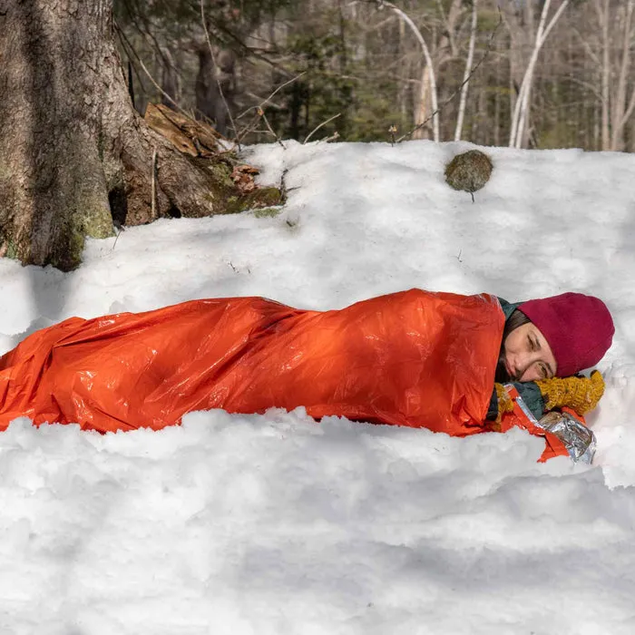 Emergency Bivvy with Rescue Whistle - Orange