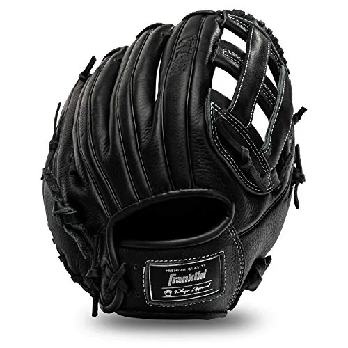Franklin Sports Baseball Fielding Glove - Men's Adult   Youth Baseball Glove - CTZ5000 Black Infield   Outfield Glove - Right Hand Throw - 12.5" H-Web
