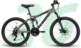 Full Dual Suspension Mountain Bike 24/26/27.5 Inch, Mountain Bike for Mens Womens, Student Work with 21-Speed Disc Trail Commuter City Snow Bicycles