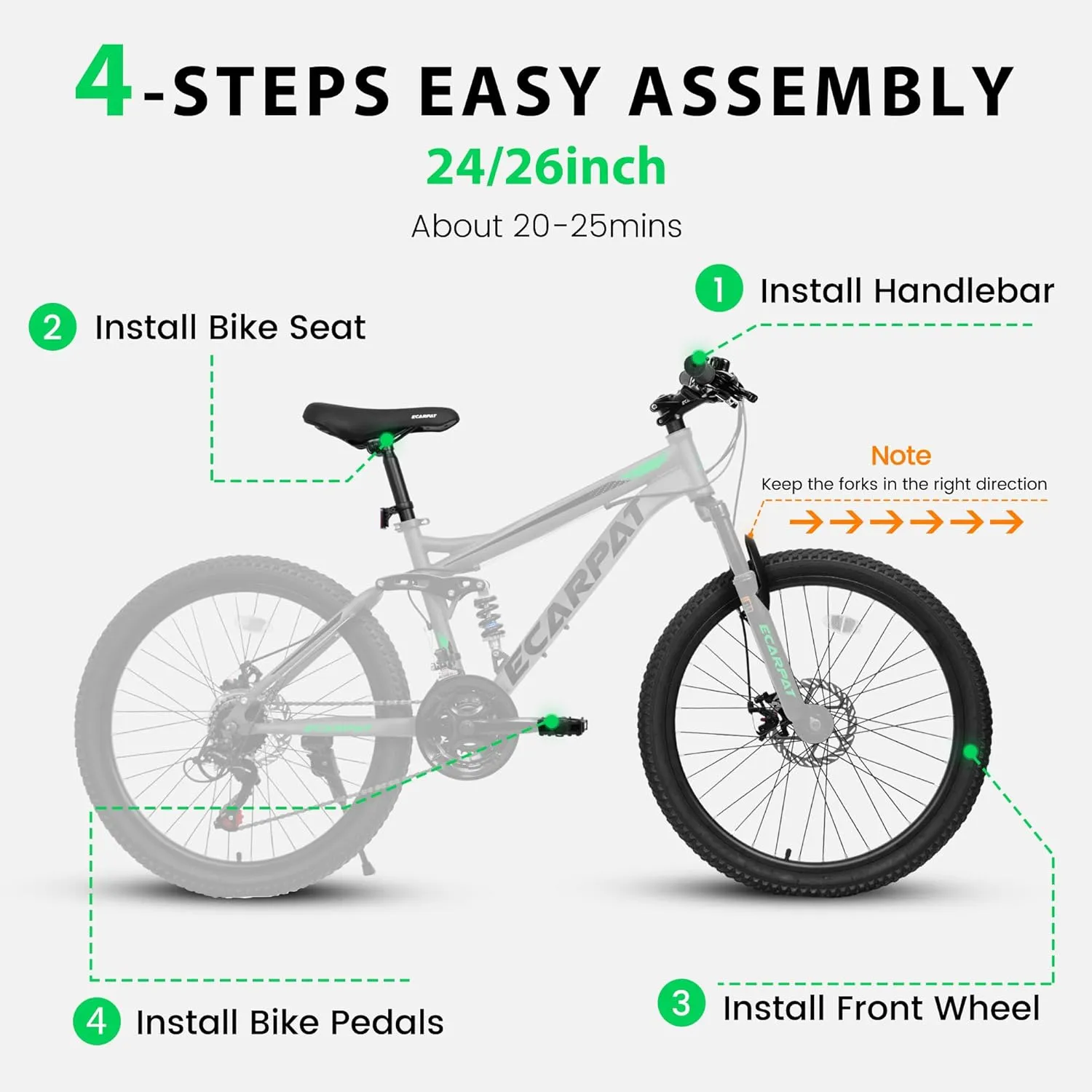Full Dual Suspension Mountain Bike 24/26/27.5 Inch, Mountain Bike for Mens Womens, Student Work with 21-Speed Disc Trail Commuter City Snow Bicycles