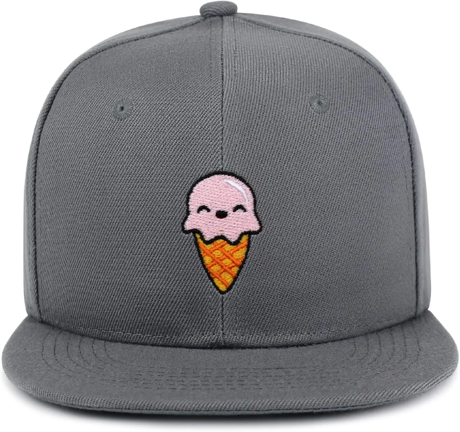 Ice Cream Hip-Hop Snapback Hat Embroidered Baseball Cap Summer