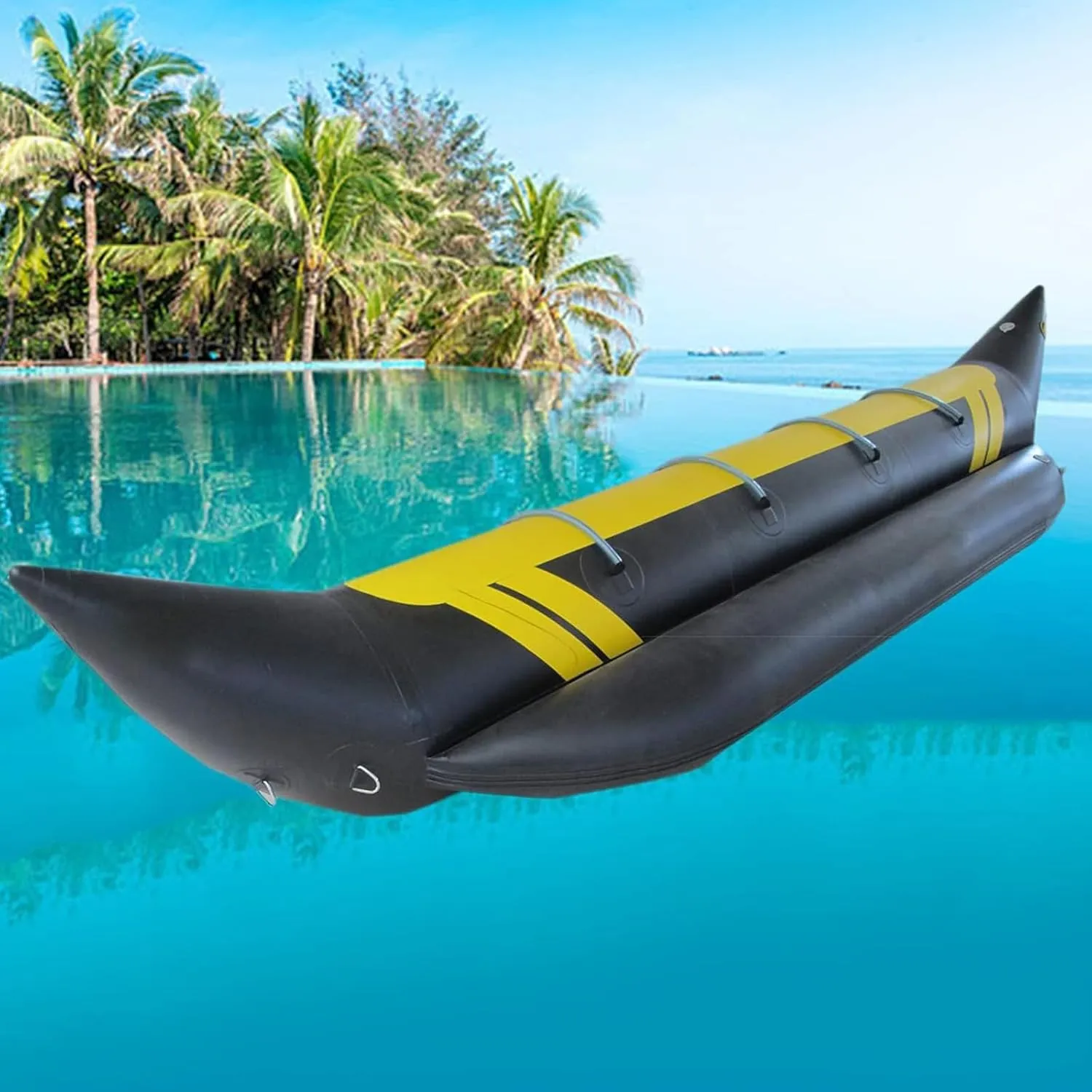 Inflatable Banana Boat, PVC Inflatable Tugboat, Banana Boat/Rubber Boat/Entertainment Boat/Inflatable Boat/Towed Water Surfing Inflatable Raft,6 People