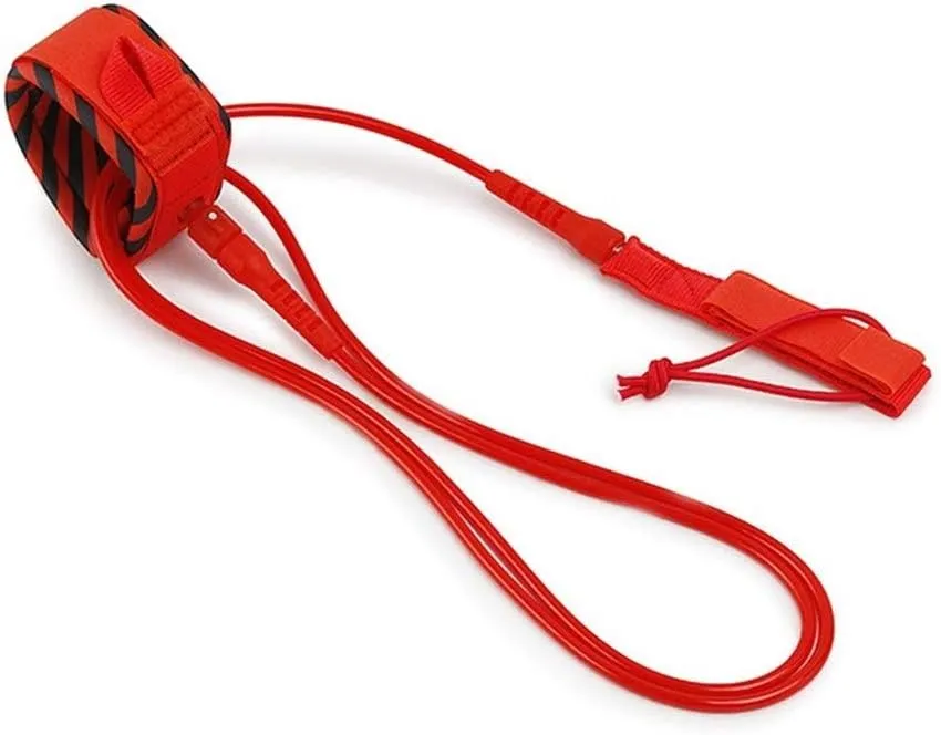 Inflatable Paddle Boards Surf Leash Surfing Surfboard Leash Smooth Steel Swivel Surfing Leg Rope Paddleboard Leash 6FT Paddle Board Leash Vacation Must Haves (Color : Red 6FT)