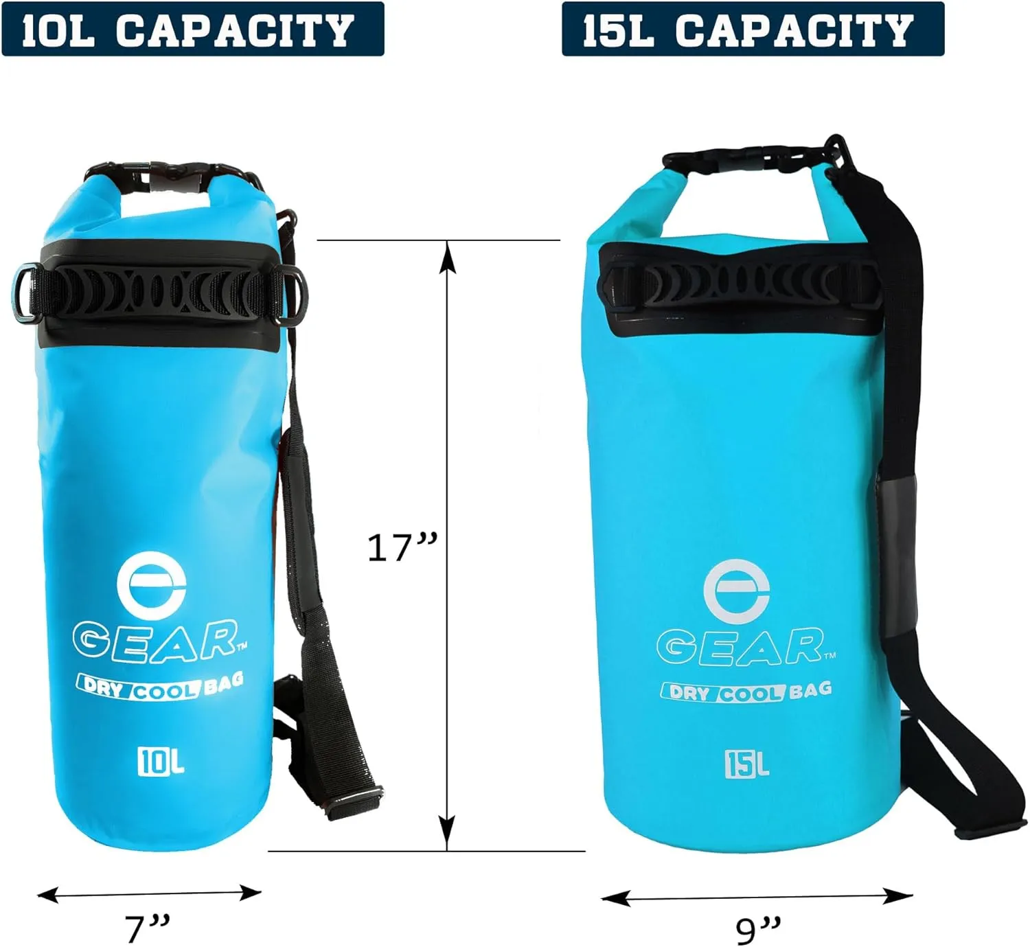 Insulated Dry Bag Floating Cooler  10L / 15L / 25L Roll Top, Leak Proof, Waterproof, Collapsible, with Padded Shoulder Strap - Perfect for Kayaking Fishing Beach