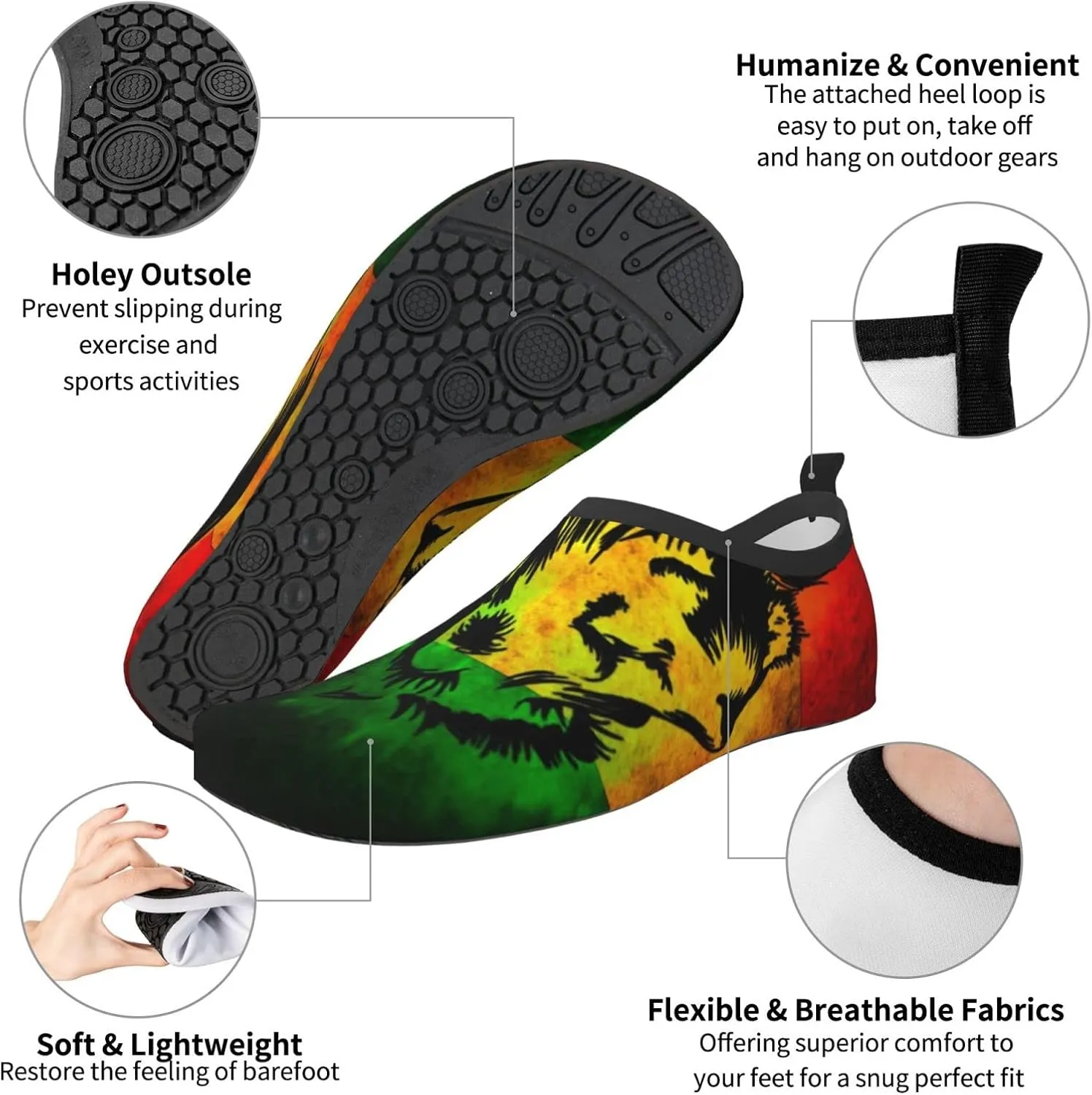 Men Women Water Sports Shoes Barefoot Quick-Dry Outdoor Water Sports Shoes