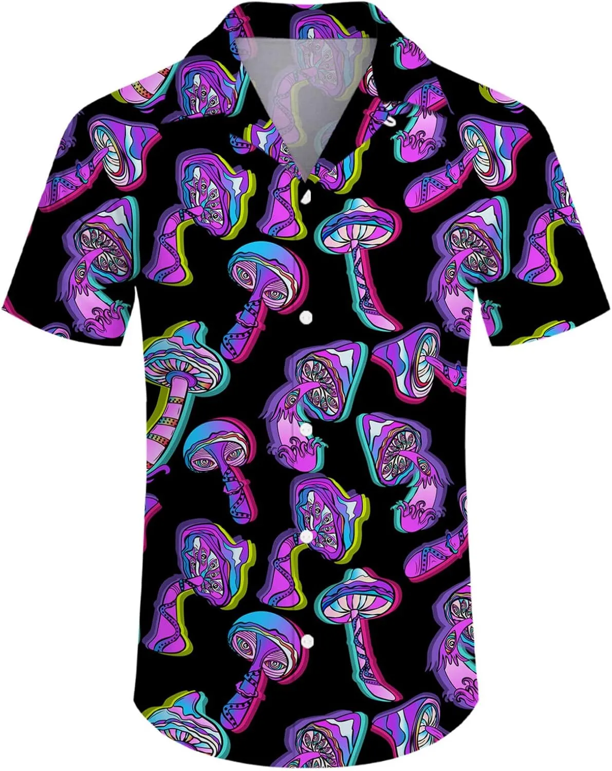 Mens 2 Piece Tracksuit Hawaiian Button Down Shirt and Compression Liner Shorts Sets with Bucket Hats