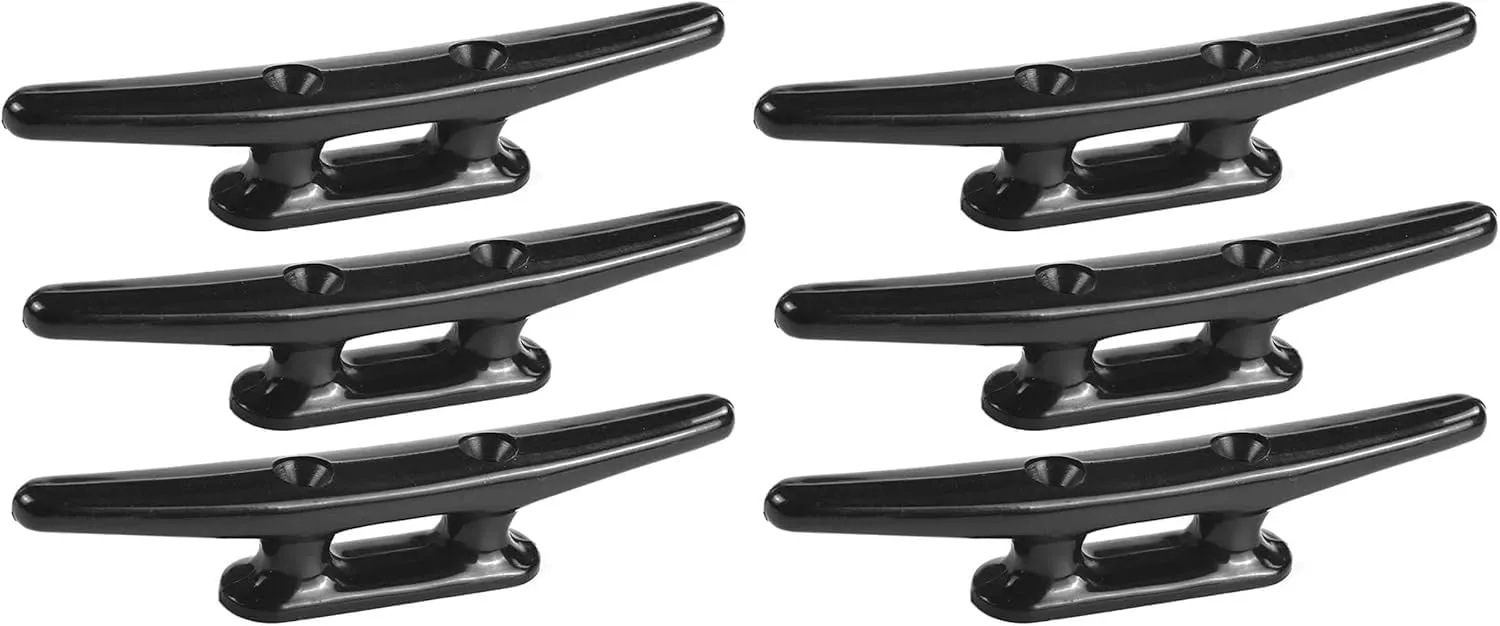 MIZUGIWA Nylon Boat Cleats Dock Cleats Black 4 Inch 5 Inch 6 Inch 8 Inch Boat Ties,Kayak Rope Tie Cleat,Rope Cleat,Kayak Cleat for Boat Docks,Kayaks,Marine,Nautical Dcor