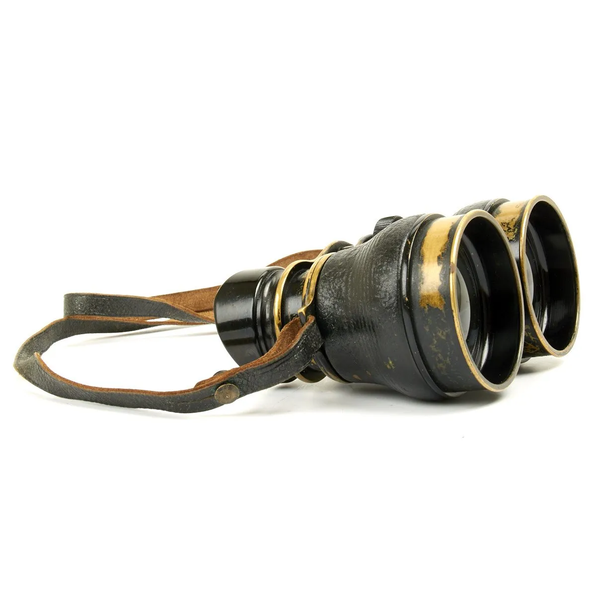 Original British WWII Husun Pilot 6E-338 Night Use Binoculars in Original Case