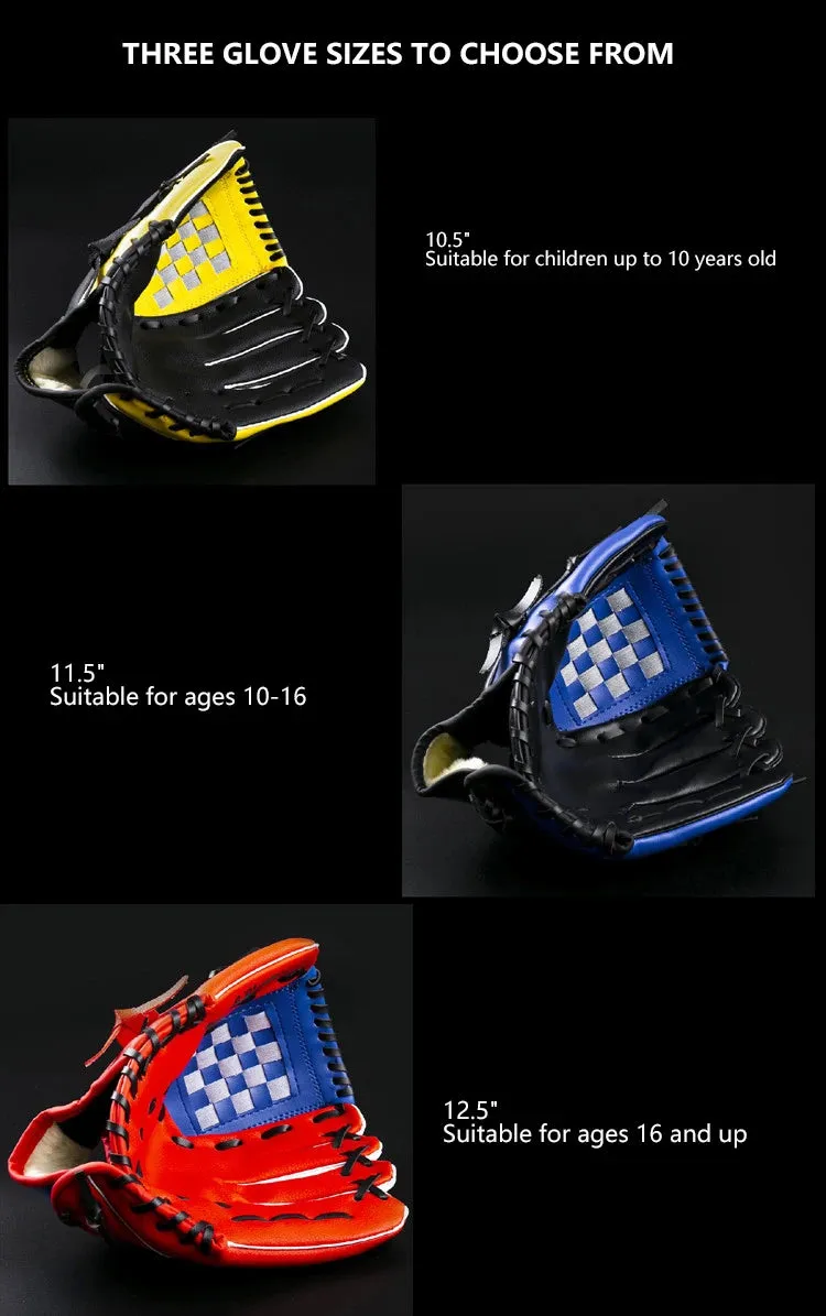 Outdoor Sport Baseball Glove Softball Practice Equipment Size 9.5/10.5/11.5/12.5 Left Hand For Kids/Adults Man Woman Training