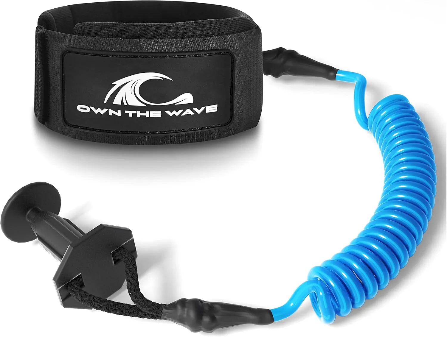 Own the Wave Bodyboard Leash  Premium Coil 4ft Coiled Wrist Boogie Board Leashes with Plug