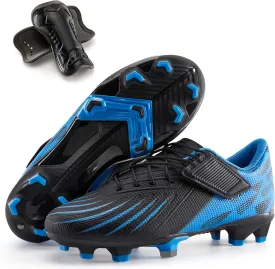 PATPAT Kids Soccer Cleats  Outdoor Firm Ground and Turf Football Training Shoes for Little Big Boys and Girls, Sizes 10-6