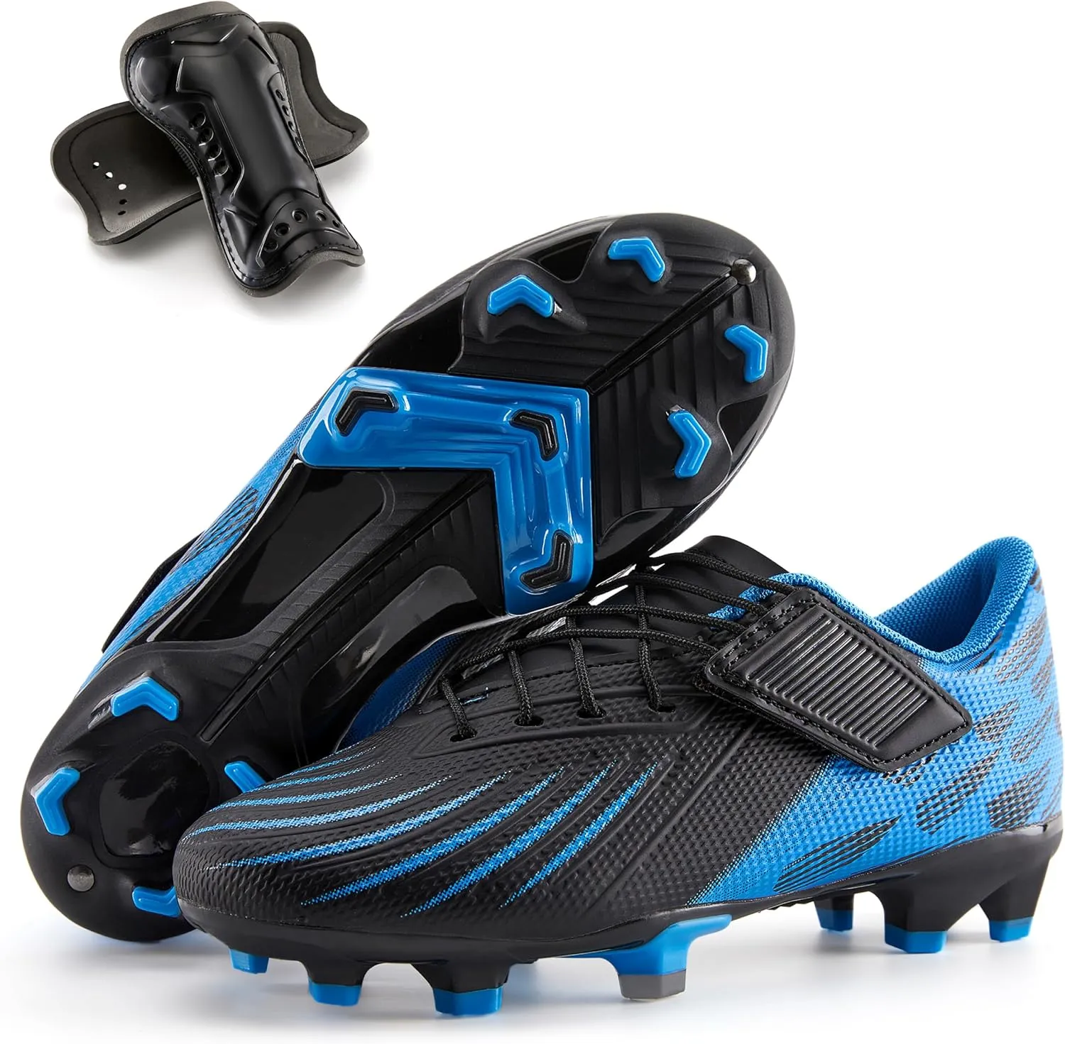 PATPAT Kids Soccer Cleats  Outdoor Firm Ground and Turf Football Training Shoes for Little Big Boys and Girls, Sizes 10-6