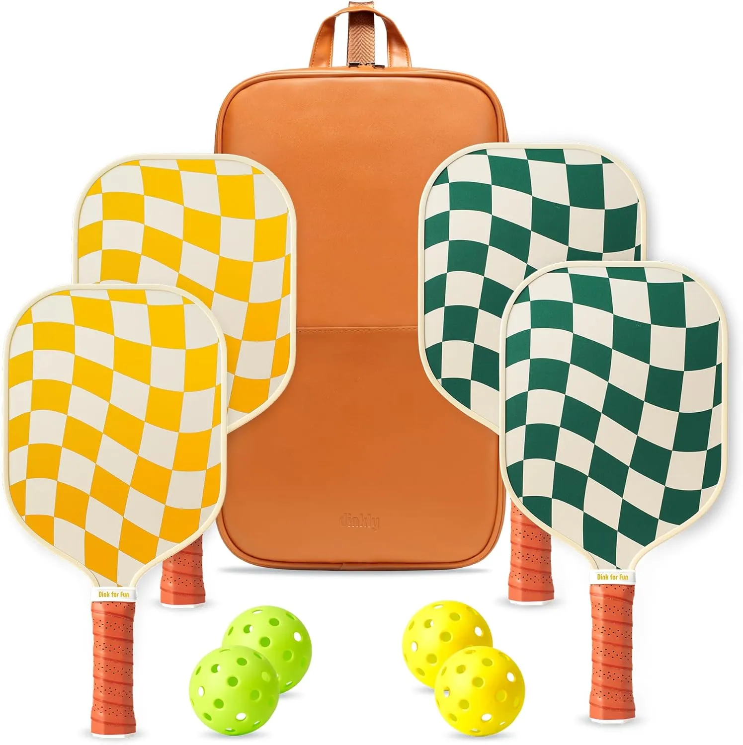Pickleball Paddles Set of 2/4 - USAPA Approved Graphite/Fiberglass Pickleball Racket, 2/4 Pickleball Rackets, 4 Balls and 1 Portable Carry Bag, Pickle Ball Set for Men Women