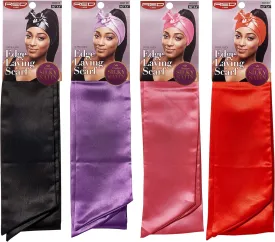 Red by Kiss Edge Laying Scarf Wrap for Hair Edge Silky Satin Scarf 4 PACK