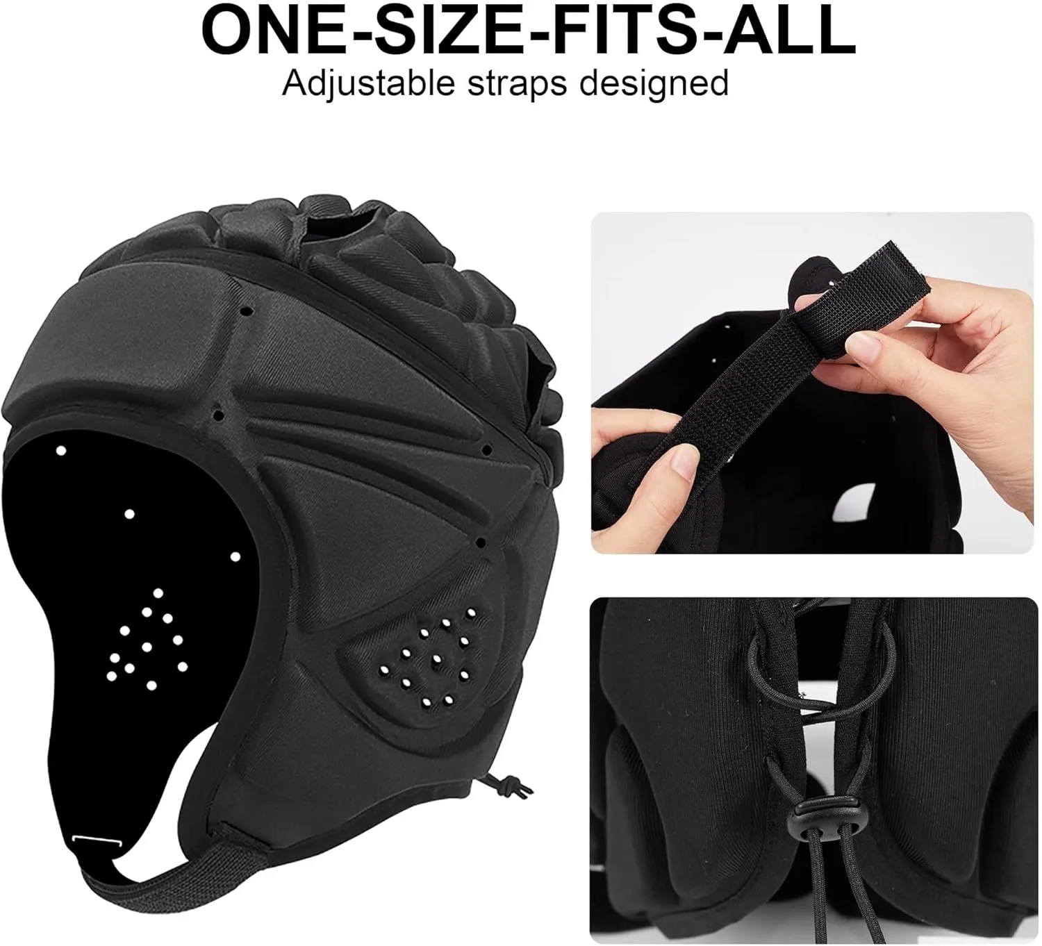 Rugby Helmet Youth Kids Flag Football Headgear Soft Shell Adult Head Protector