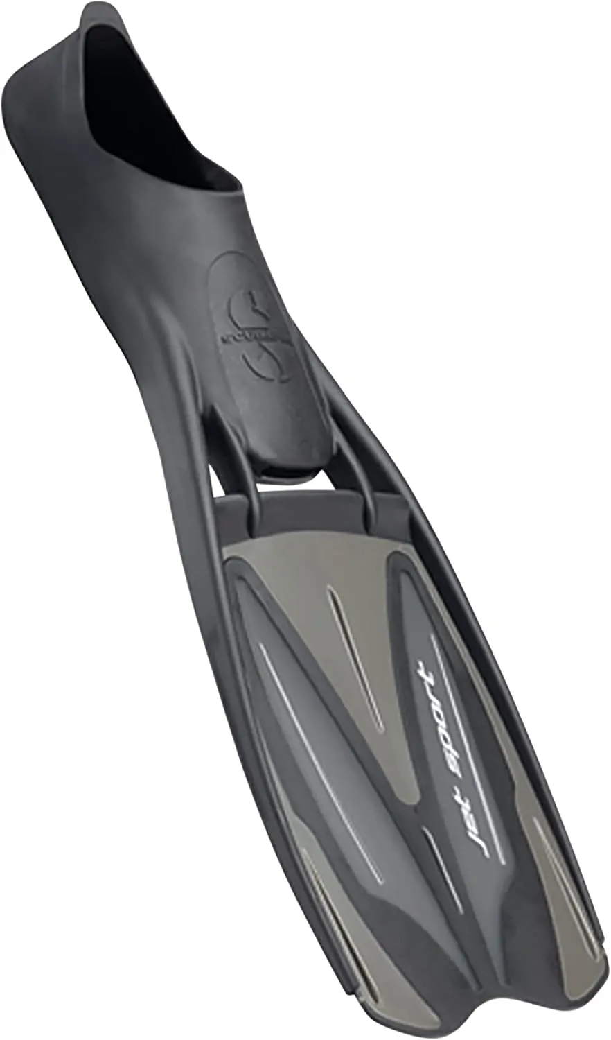 SCUBAPRO Jet Sport Full-Foot Diving Fins, Large, Gray