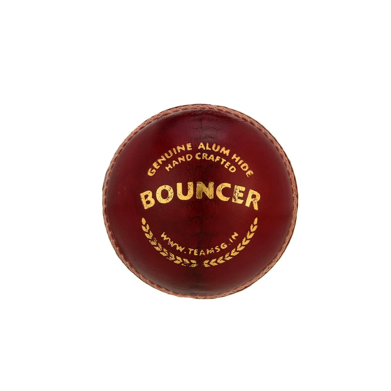 SG Bouncer™ Red Leather Cricket Ball