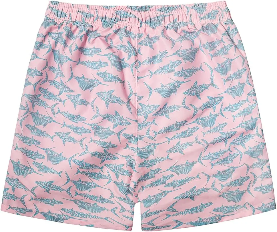 SNOW DREAMS Boys Swim Trunks Quick Dry Swim Shorts Lightweight Bathing Suits with Pocket
