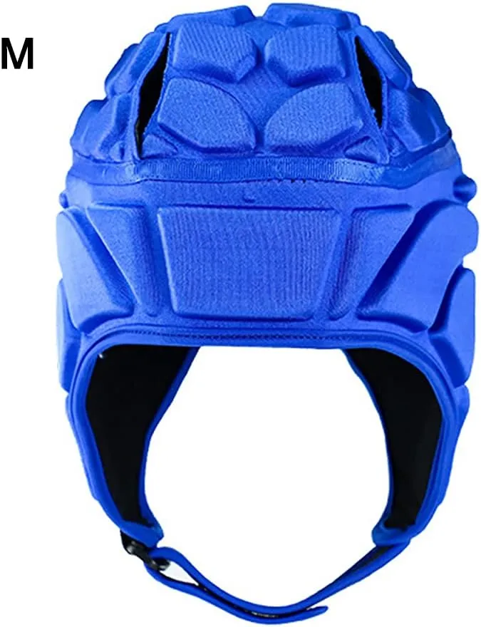 Soft Padded Headgear Rugby Protective Helmet Headguard Soft Shell Head Protector Goalkeeper Adjustable Soccer Goalie Helmet Support Rugby Flag Football Helmet Youth Kids Adults