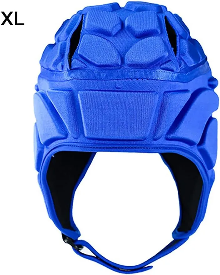 Soft Padded Headgear Rugby Protective Helmet Headguard Soft Shell Head Protector Goalkeeper Adjustable Soccer Goalie Helmet Support Rugby Flag Football Helmet Youth Kids Adults