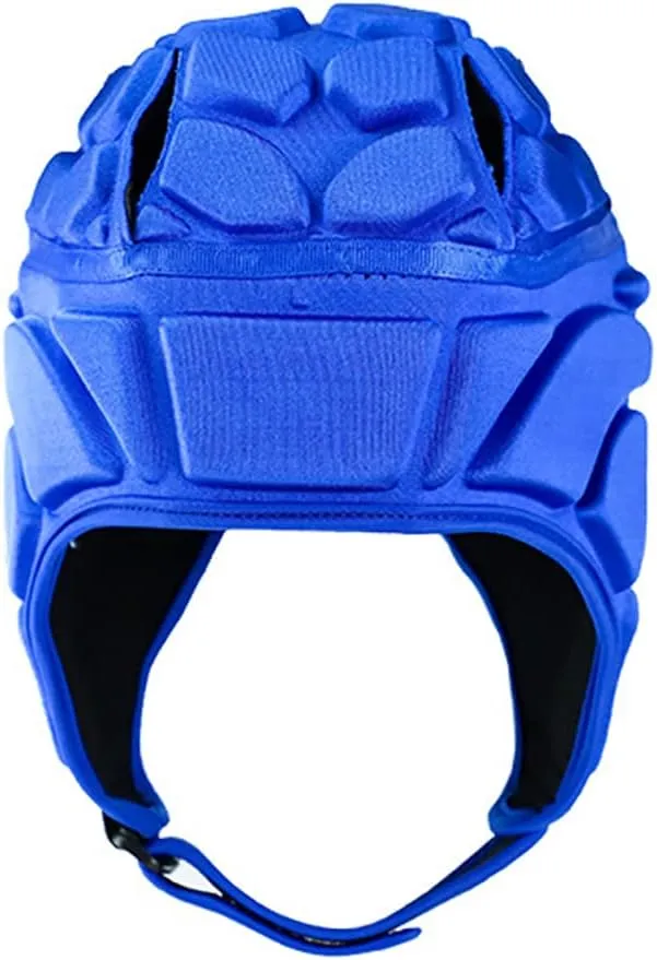 Soft Padded Headgear Rugby Protective Helmet Headguard Soft Shell Head Protector Goalkeeper Adjustable Soccer Goalie Helmet Support Rugby Flag Football Helmet Youth Kids Adults