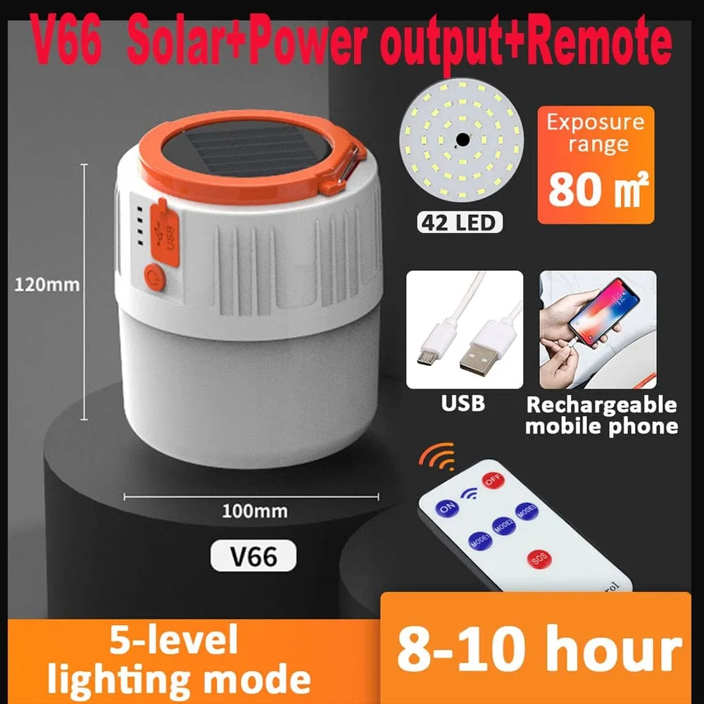 Solar LED Camping Tent Lights for Hikers & Campers