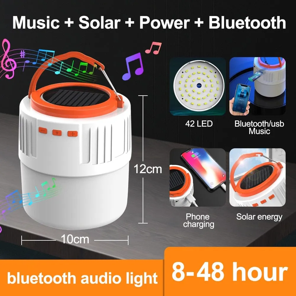 Solar LED Camping Tent Lights for Hikers & Campers