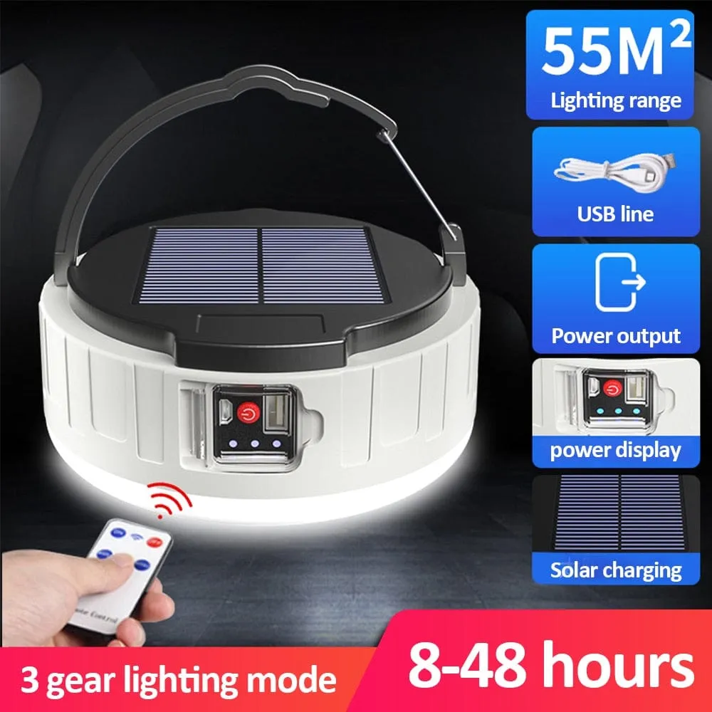 Solar LED Camping Tent Lights for Hikers & Campers