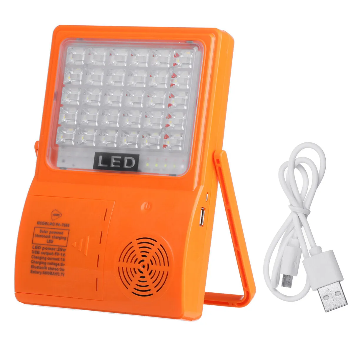 Solar Powered Bluetooth Music LED Tent Lamp - Portable USB Camping Emergency Light