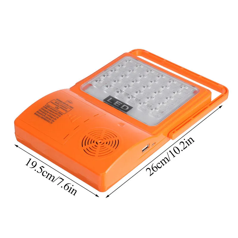 Solar Powered Bluetooth Music LED Tent Lamp - Portable USB Camping Emergency Light