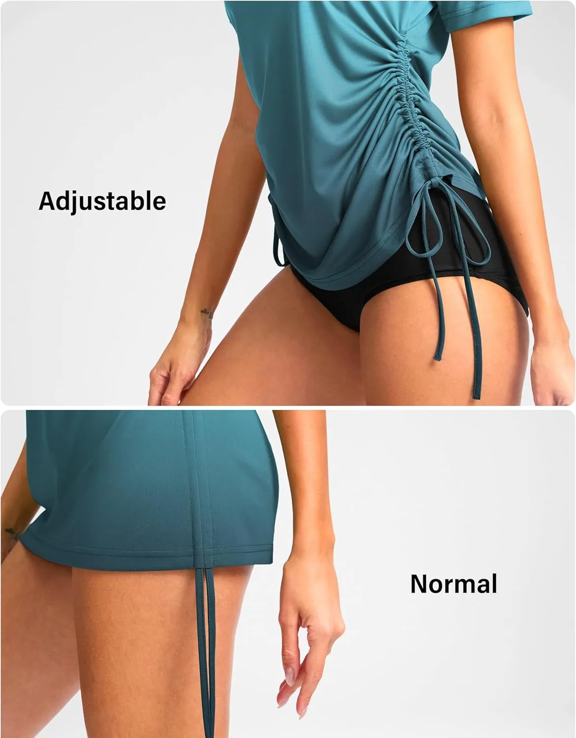 Soothfeel Women's Swim Shirt UPF 50  Short Sleeve Rash Guard SPF UV Sun Protection Swimming Swimsuit Bathing Suit Top Only