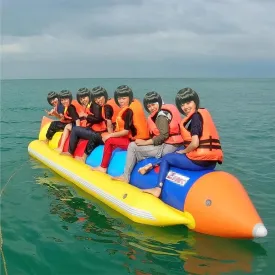 Surfing PVC Inflatable Banana Boat/Inflatable Tow Boat/Water Surfing Inflatable Raft, Suitable for Adults and Children to Play in The Water Party/