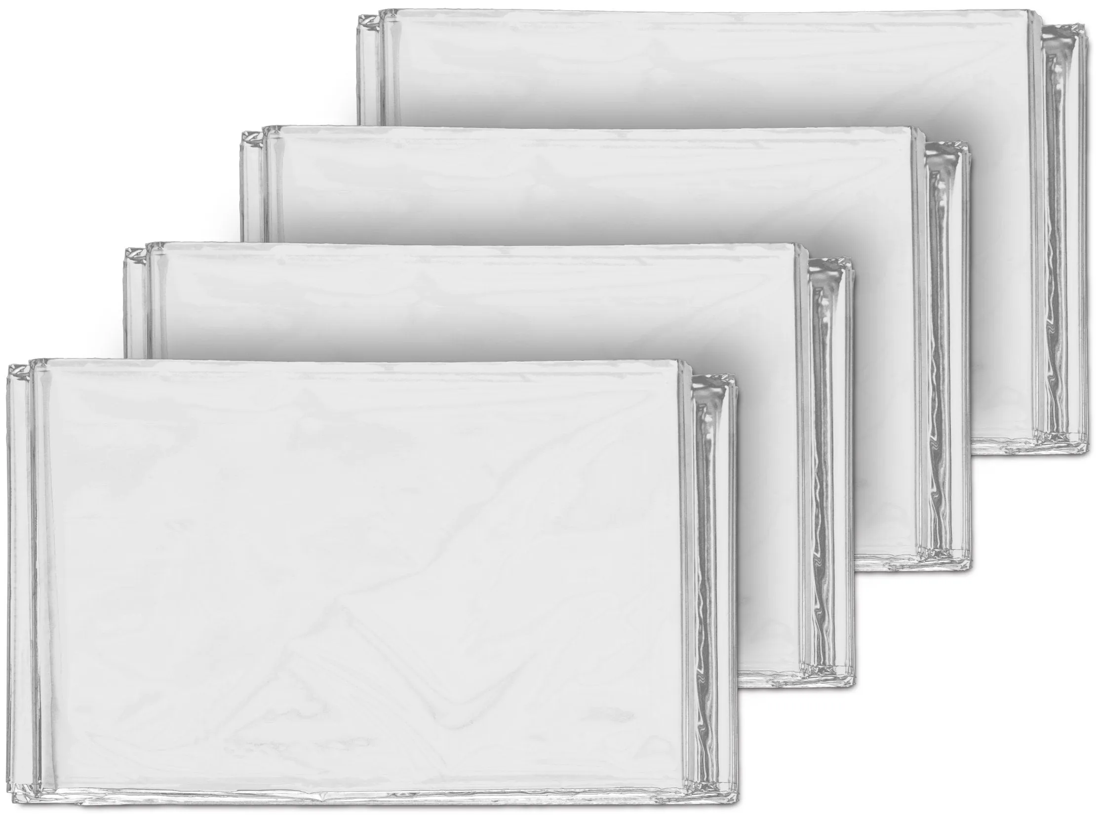 Swiss Safe Emergency Mylar Thermal Blankets (4-Pack)   Bonus Signature Gold Foil Space Blanket: Designed for NASA, Outdoors, Hiking, Survival, Marathons or First Aid