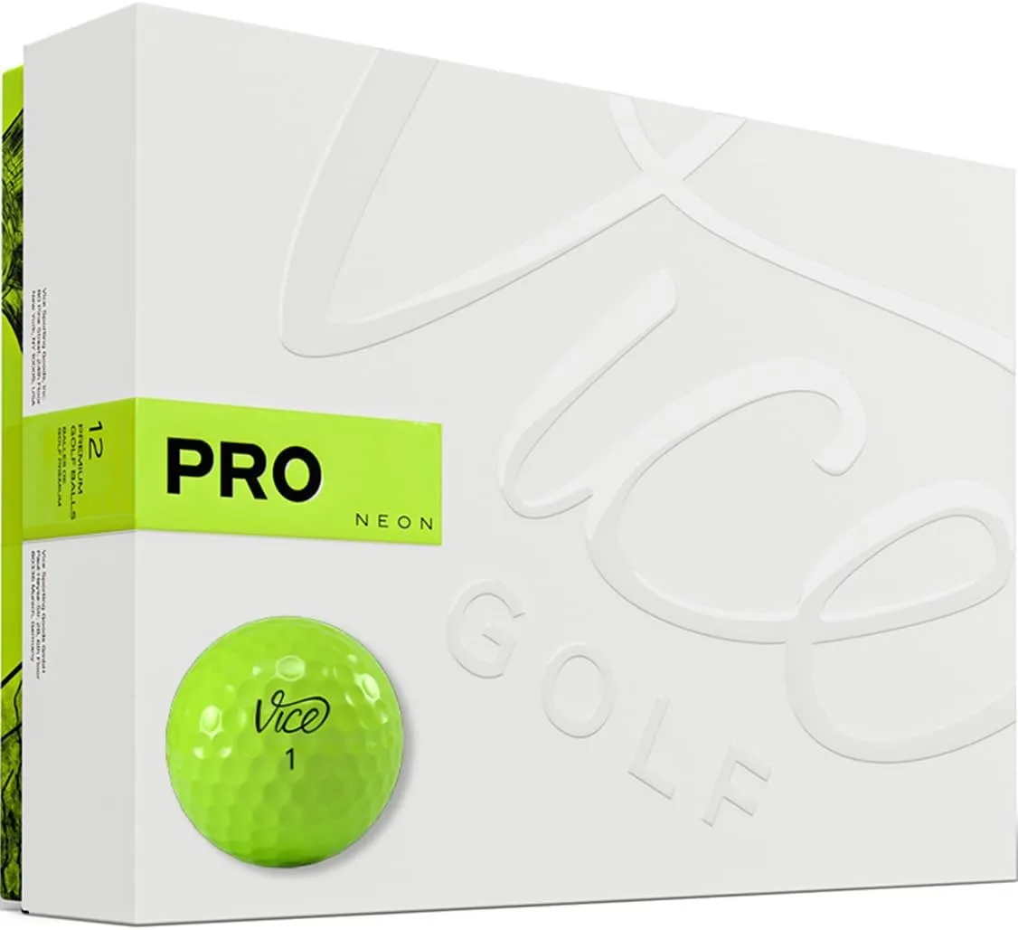 Vice Pro Golf Balls, Neon Lime (One Dozen)