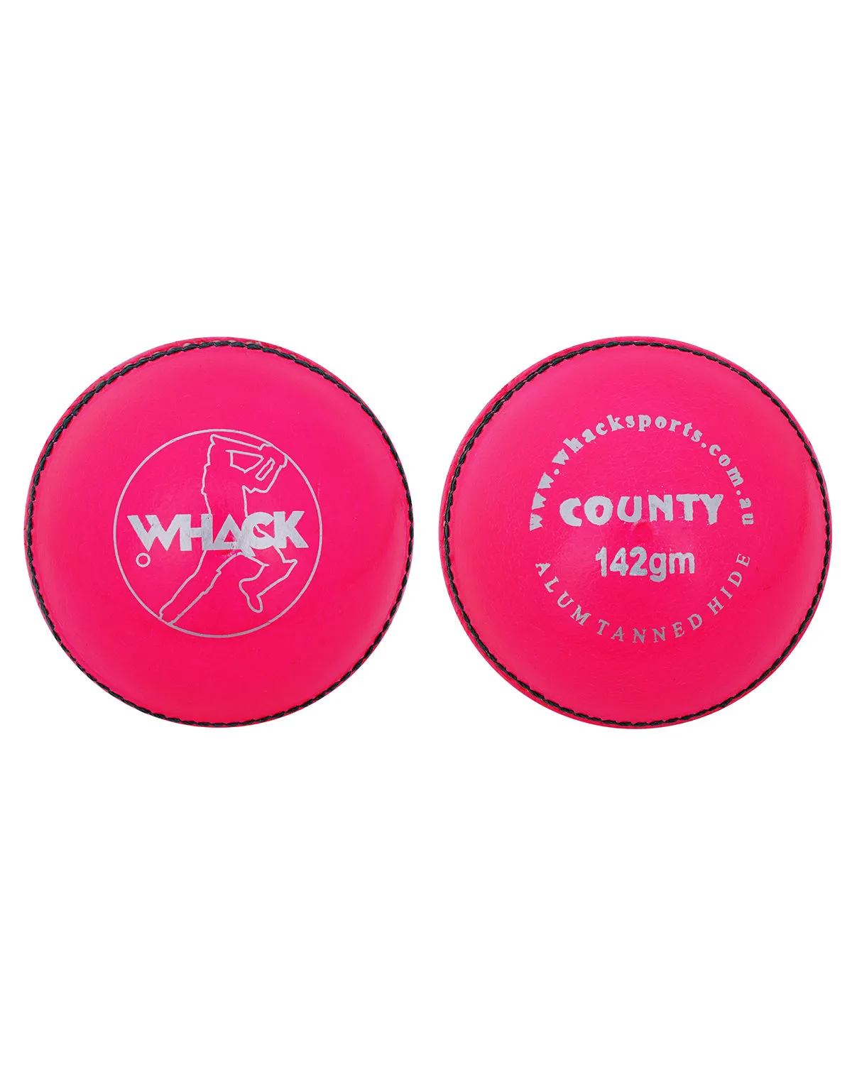 WHACK County Leather Cricket Ball - 2 Piece - 142gm - Pink
