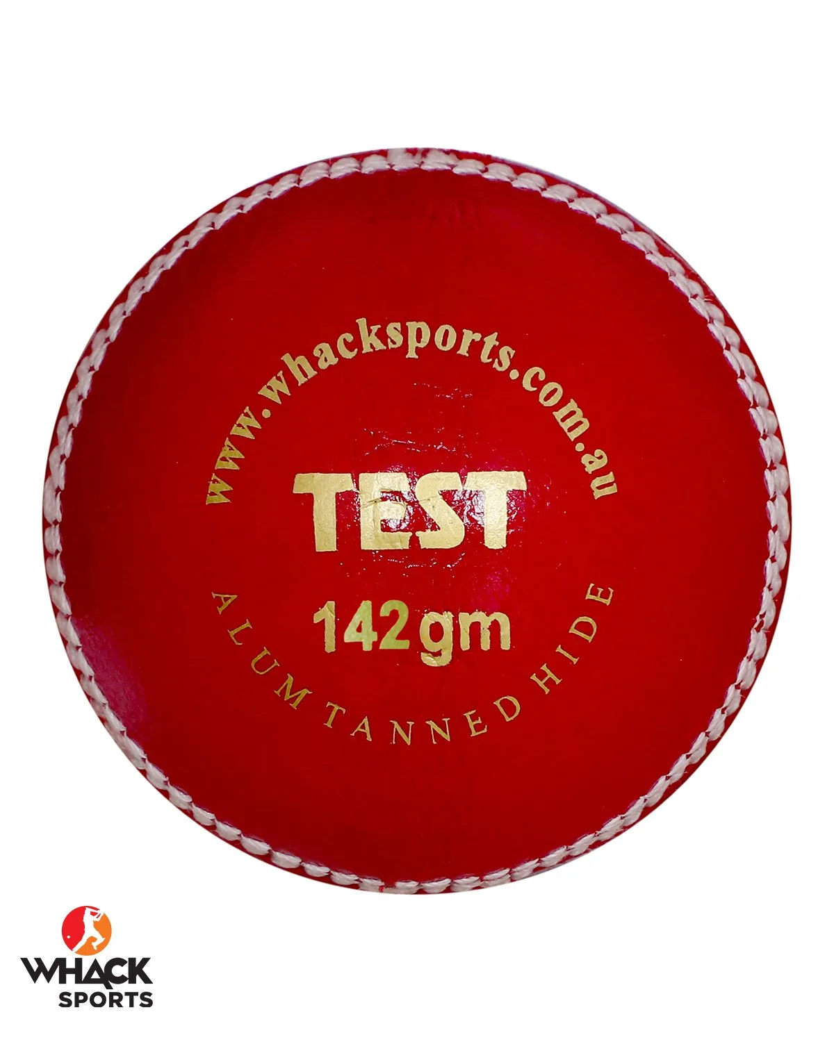 WHACK Test Leather Cricket Ball - 4 piece - 142gm - Red